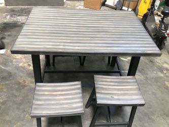 5pc gray dining set