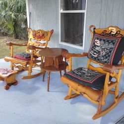 Rocking Chairs and Foot Stool