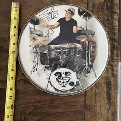 WAR Drummer Sal Rodriguez Drumhead Signed 