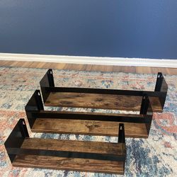 3 Floating Shelves - (measurements in photos) 