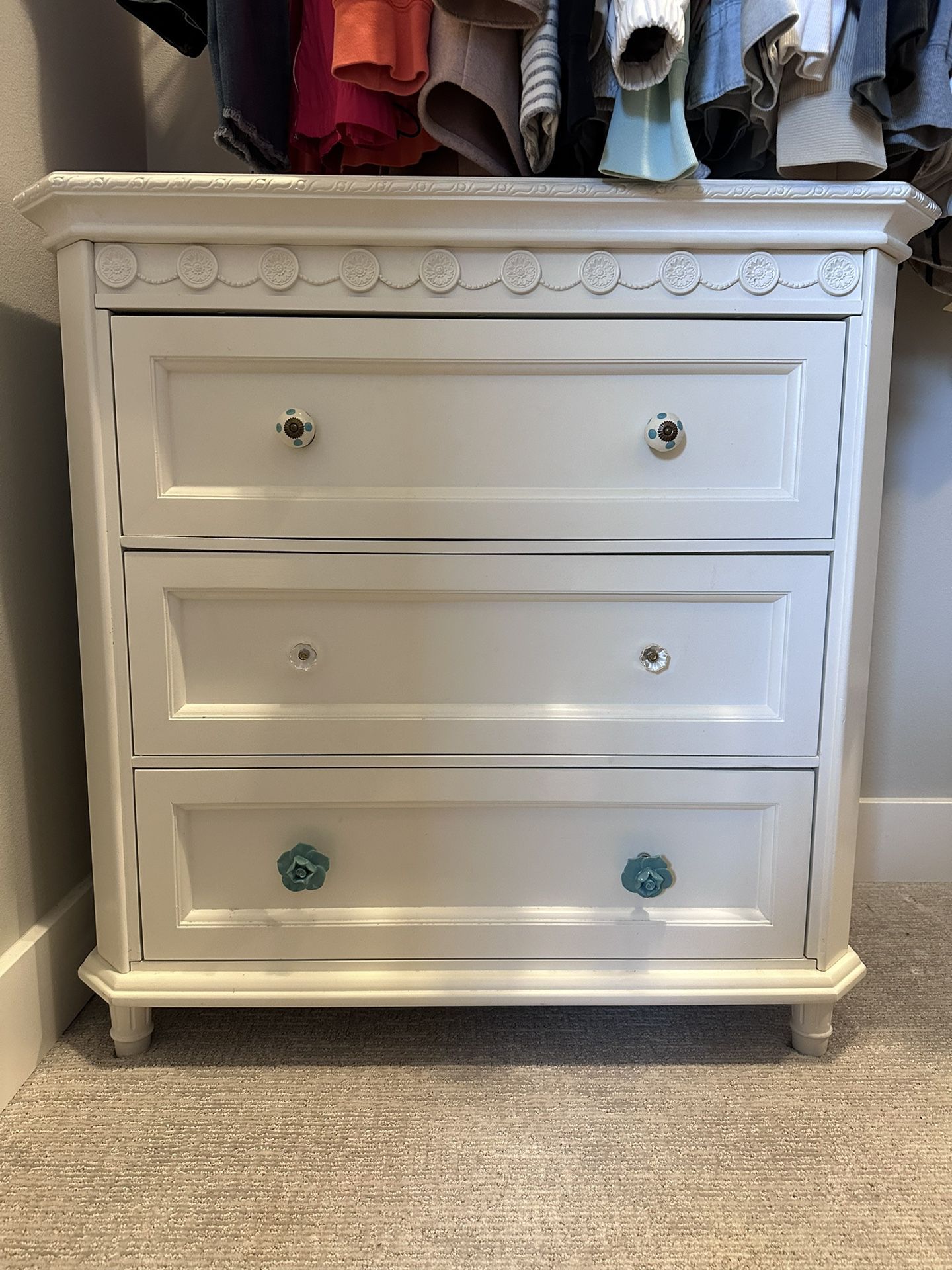 Simply Shabby Chic Dresser & Matching Tall Bookcase with 3 Adjustable Shelves 