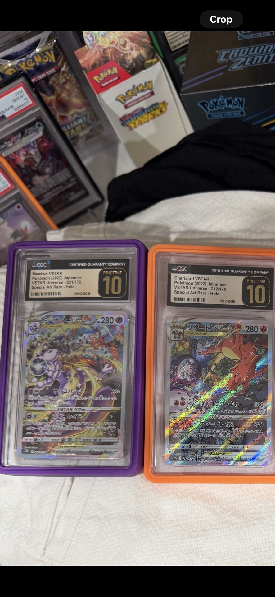 Pokemon Mewtwo & Charizard VSTAR CGC Pristine 10 Set