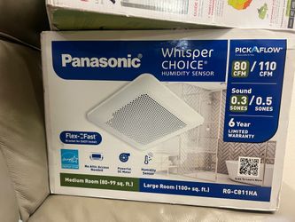 Panasonic Whisper Choice bathroom exhaust fan with a humidity sensor 