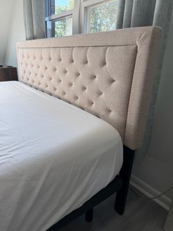 KING size Hampton Tufted Fabric Headboard - Nectar