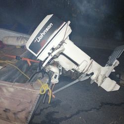 STOLEN But Recovered 28 Horse Johnson Outboard Motor 