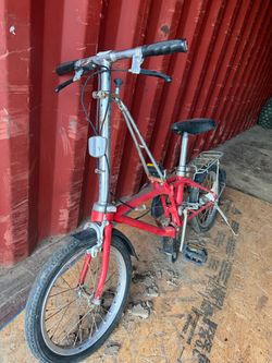 Vintage Red Folding Bicycle