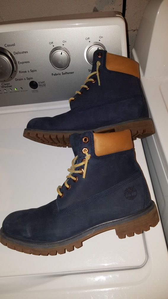 Boots - Timberlands - Navy Blue 9.5