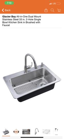 Kitchen sink 33” single sink