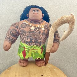 Disney Moana Talking Maui Plush 15" Working Condition