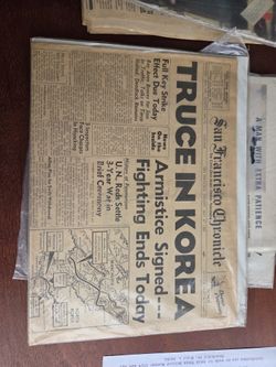 1953 News Paper (SAN FRANCISCO CHRONICLE)