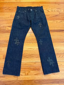 Chrome Hearts Jeans with Black Patches