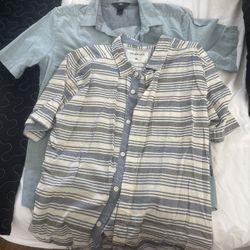 Quicksilver And Volcom Button Down Shirts  Size 14