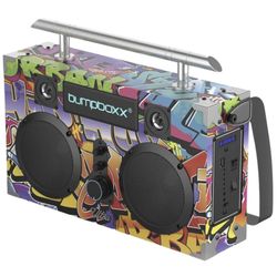RECONDITIONED BUMPBOXX ULTRA NYC Grafiti Bluetooth Rechargeable 12 Hour Batt Boombox Speaker