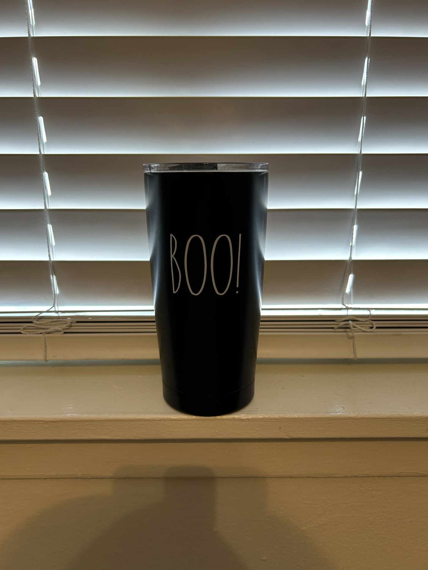 Rae Dunn Tumbler with 'BOO!' Design