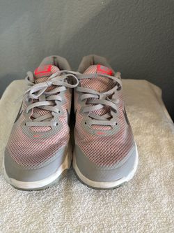 Nike Gray and Coral Mesh Sneakers