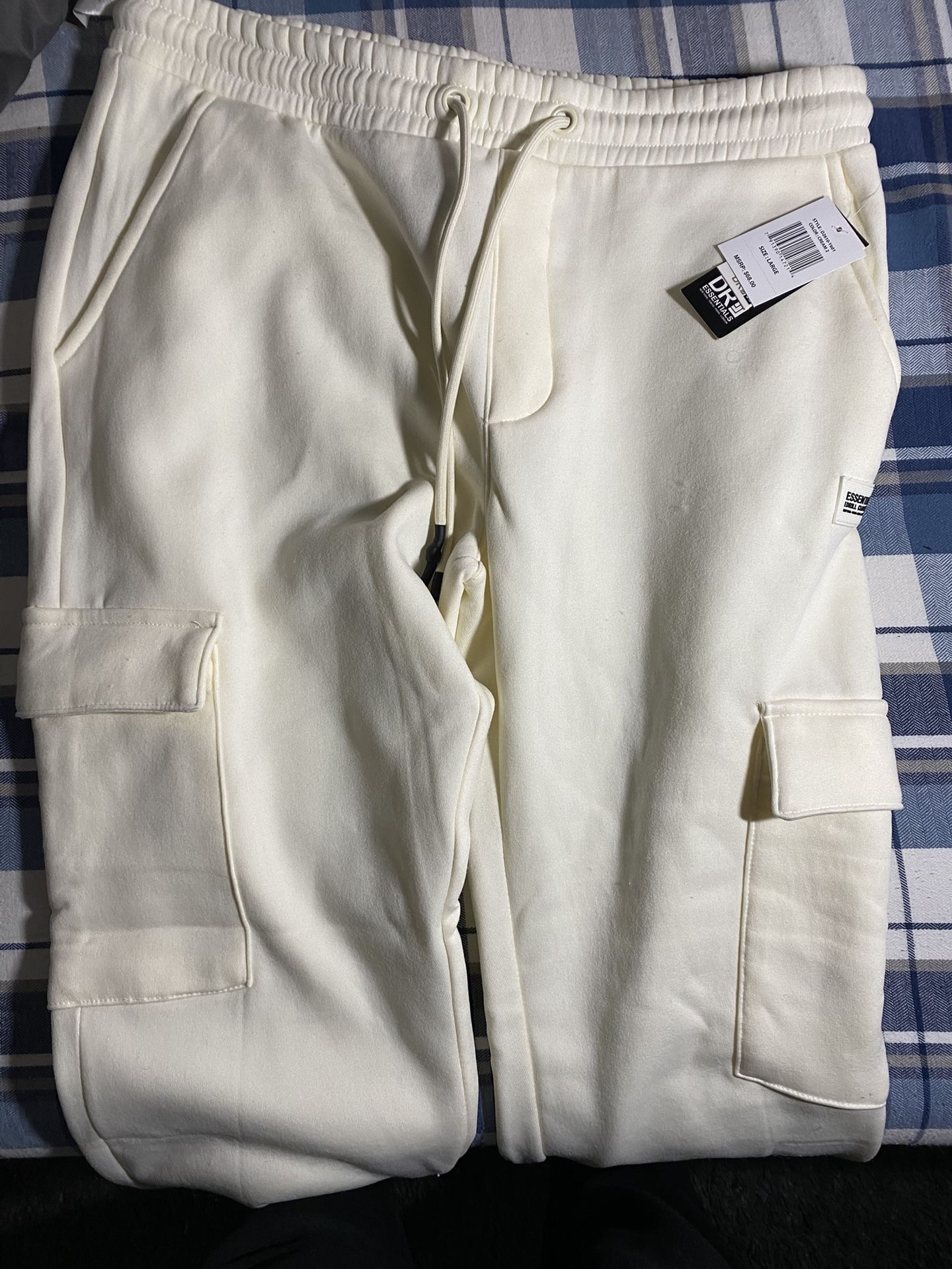 L essential white  sweatpants 