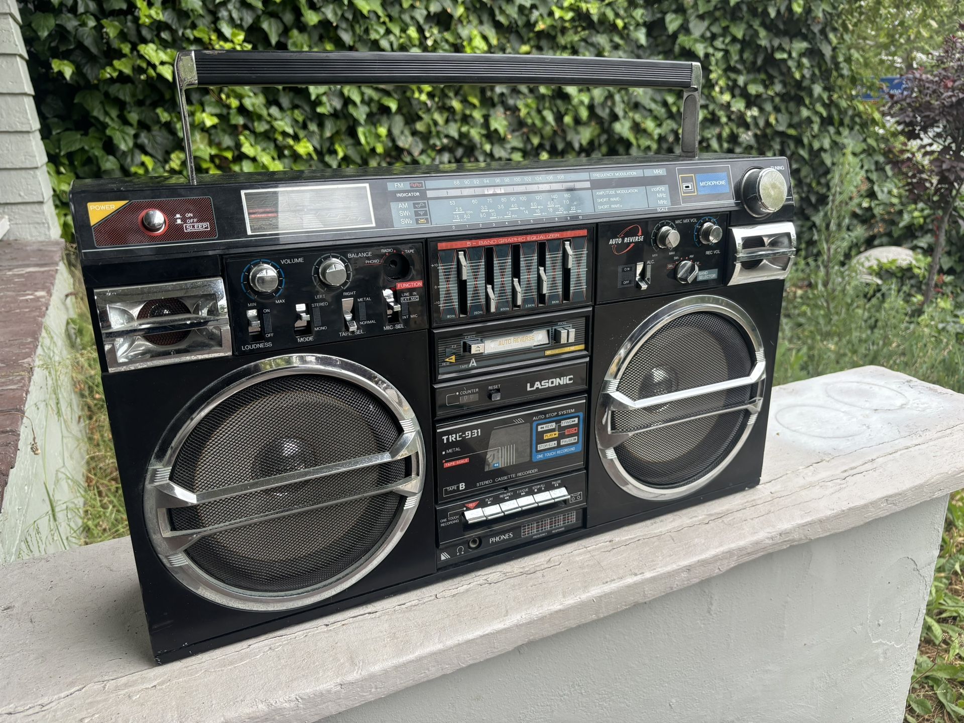 Lasonic TRC-931 Boombox Radio Boom Box Ghetto Blaster Ghettoblaster Cassette Tape Player
