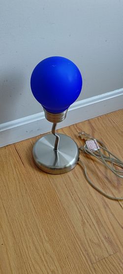 Blue Pop Art Light Bulb Table Lamp Vintage 90's Tested