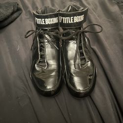 Black Title Boxing Shoes 