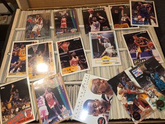 BIG 4 row box of older vintage NBA & NFL sports cards! Around 4,000 total cards. NM/M