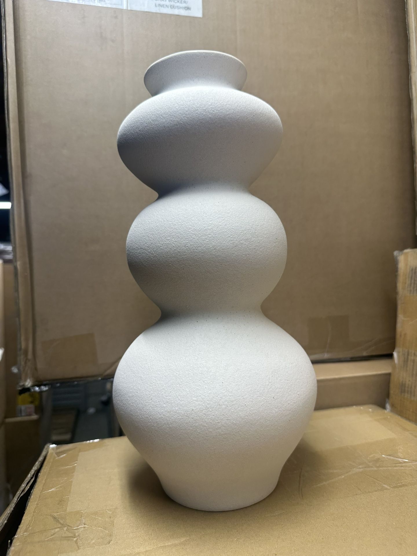 Tall Ceramic Organic Modern Vase - Threshold"": Hand Wash, Tabletop Decor, Watertight Bottle Vase