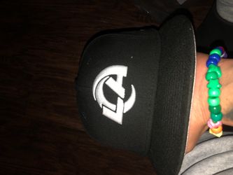 Black Snapback Hat with Embroidered Logo