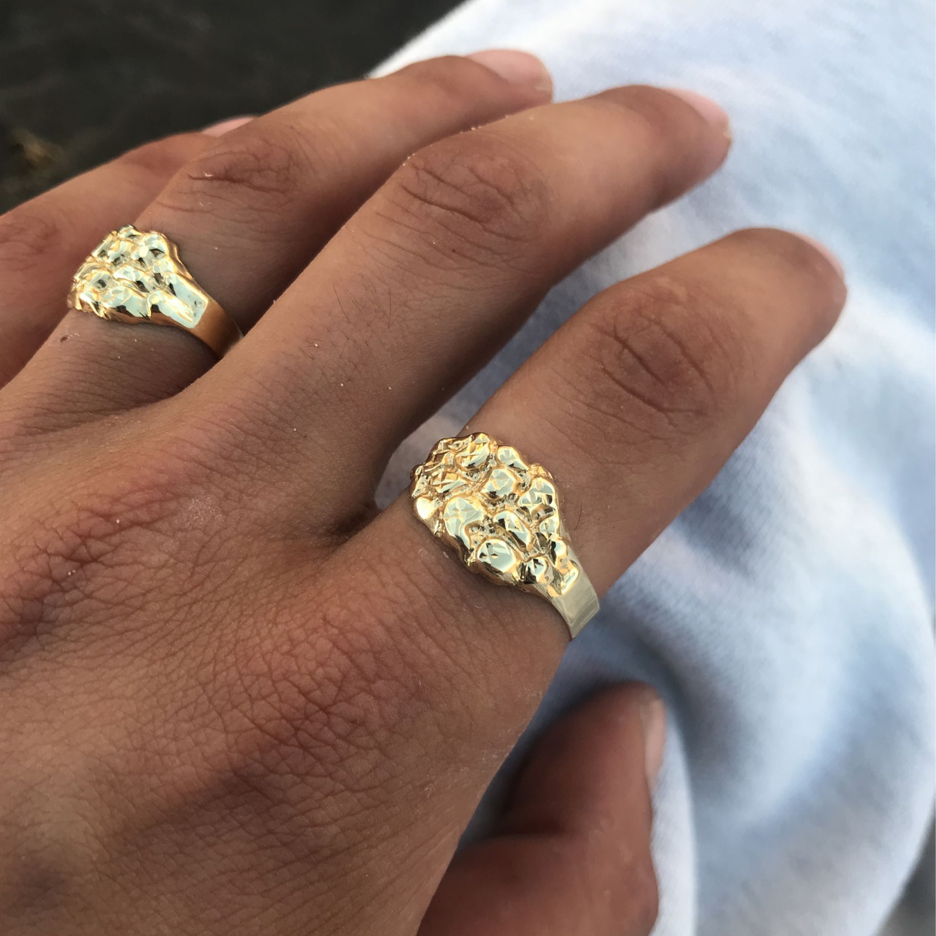 14k Gold Nugget Rings 