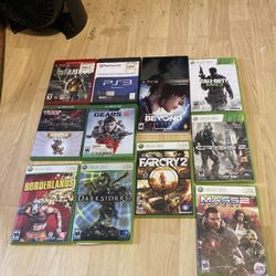 Xbox one Xbox 360 ps3 and Nintendo games