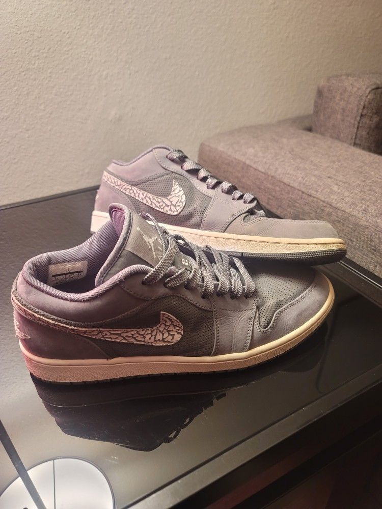 Jordan 1 Low SE / Medium Grey Elephant Print