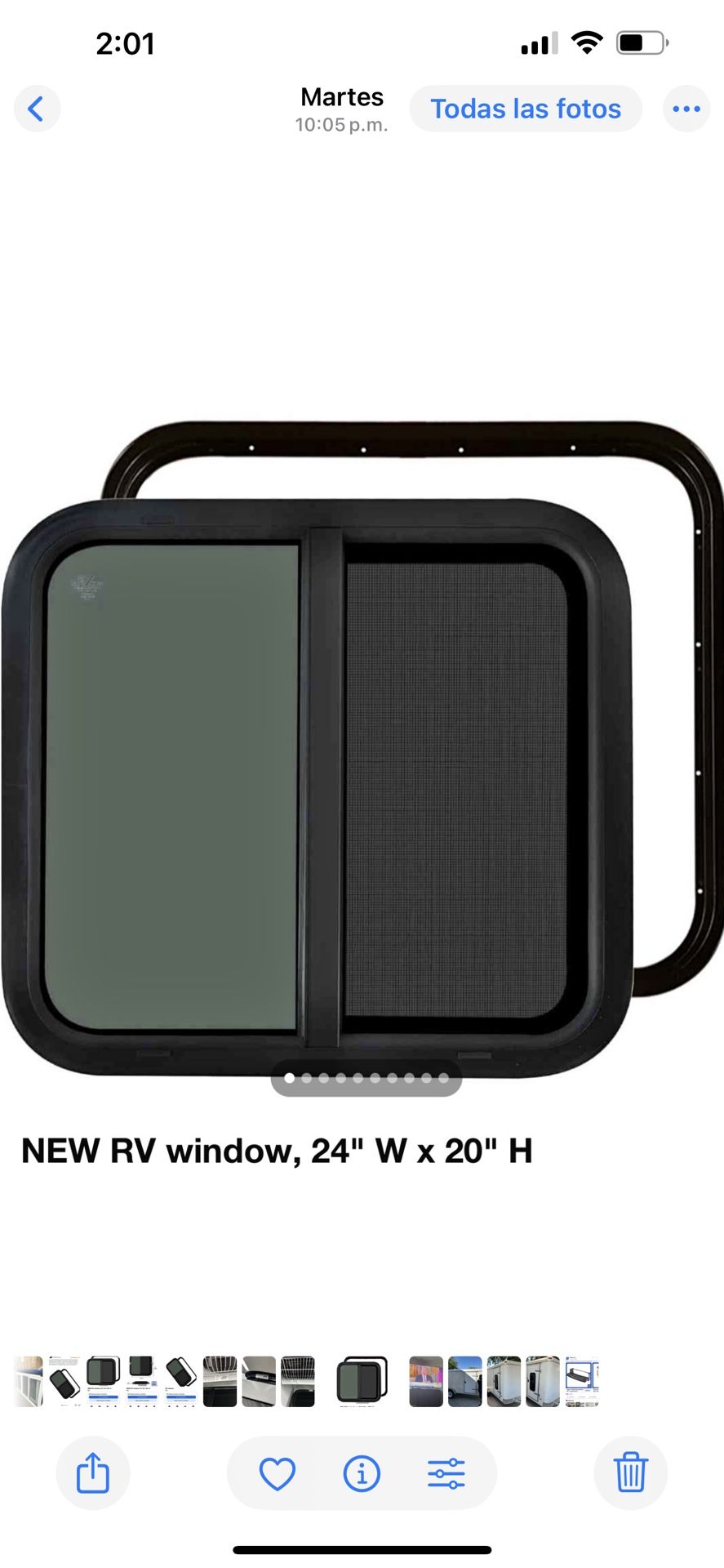 RV Window 24 X 20 Nueva $70