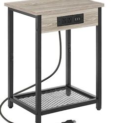 table with a charger