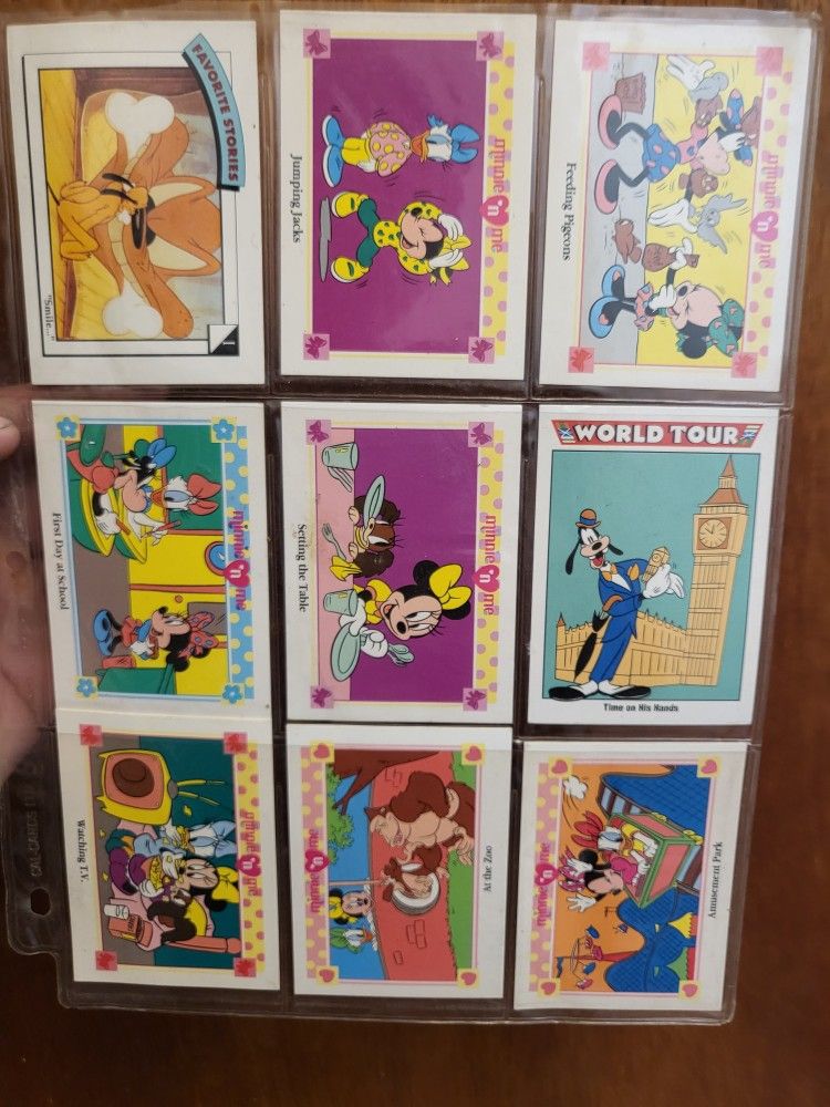 Vintage 1991 Adorable Disney Minnie N Me Collector Cards opened 