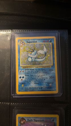 Base set vaporeon with no stamp