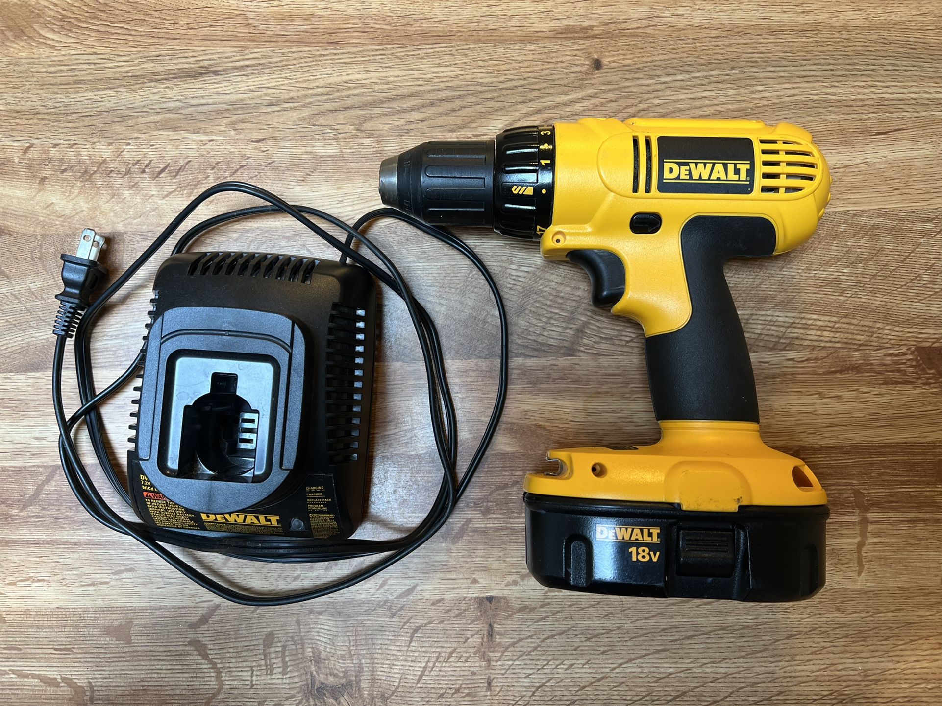 Dewalt Drill, Battery, and Charger