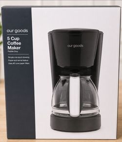✨ BRAND NEW OUR GOODS 5-CUP COFFEE MAKER – $15 ✨