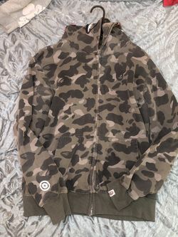 grey and green bape hoodie