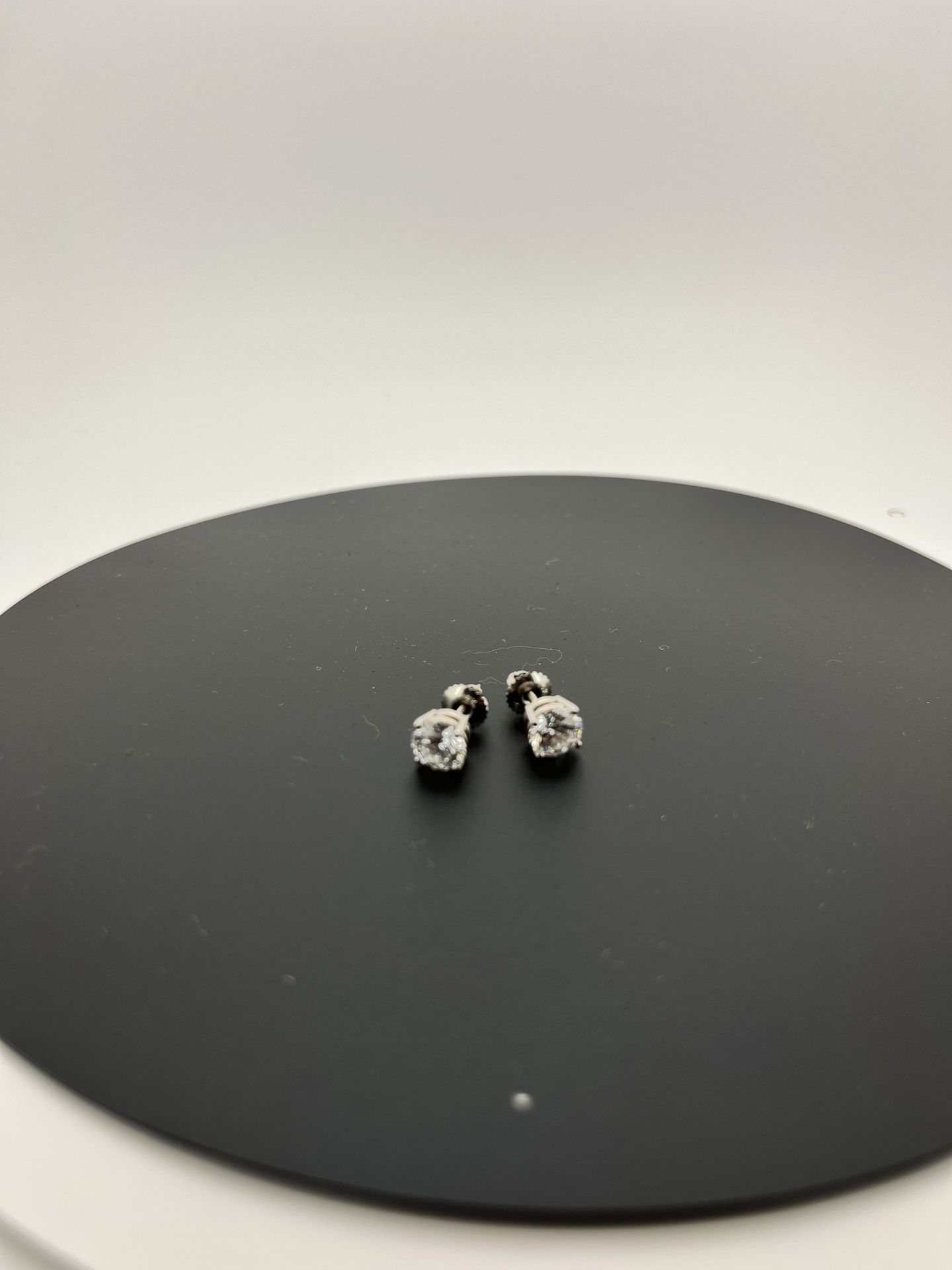 2CTW Diamond Earrings 14k White Gold