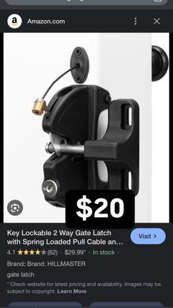 Key Lockable 2 way Gate Latch