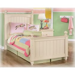 Ashley Furniture Cream Twin Bed Frame