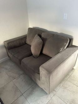 Modern Gray Sofa Set – Couch, Loveseat & Armchair – Excellent Condition