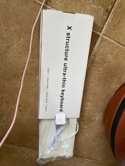 IKKegol USB Keyboard X Structure Ultra-thin Silver White Color , Free Shipping!