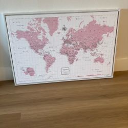 Push Pin World Map Board 