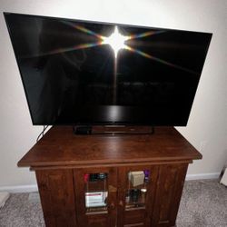 Wooden TV Stand And TV - MUST GO ASAP 