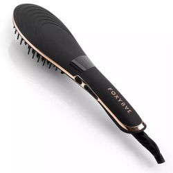 Foxybae Hair Straightening Brush (Rose Gold) - Ceramic Tourmaline Straightener
