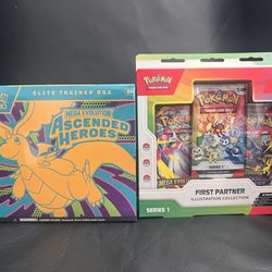 pokémon Ascended Heros ETB & First Partners Illustration Box - PICK UP TODAY