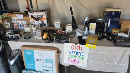 Clothing, tools, kitchen, etc