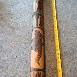 
Vintage Indonesian Didgeridoo Used 47 Inch's

This 47-inch Indonesian handmade didgeridoo is crafted from wood and features a multicolor design. A po