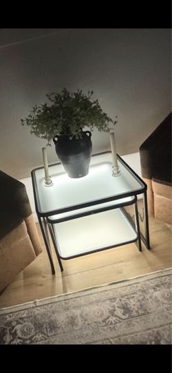 Nesting coffee table with LED LIGHT brand new in box $40