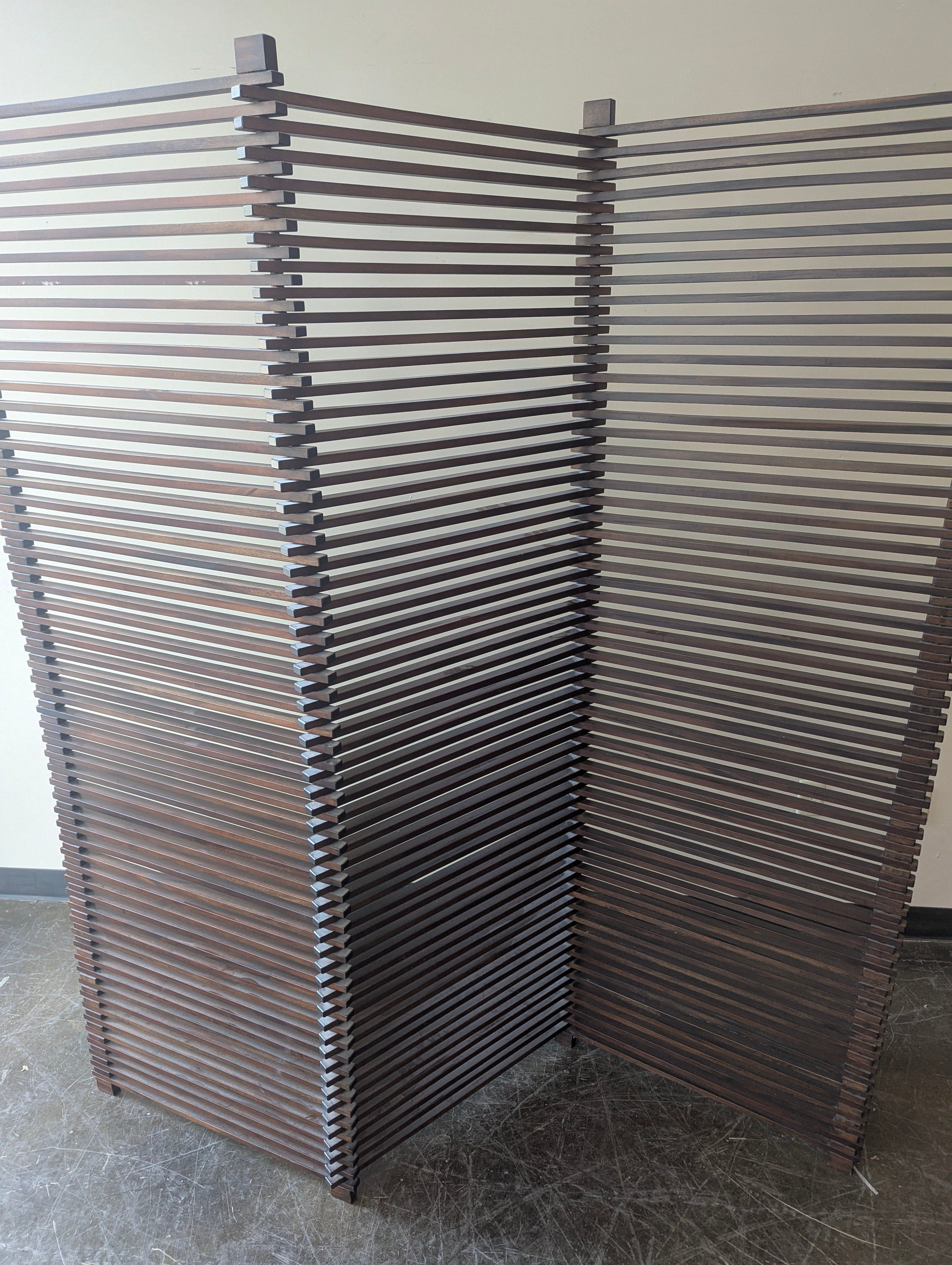 Mid-Century Modern Wood Room Divider