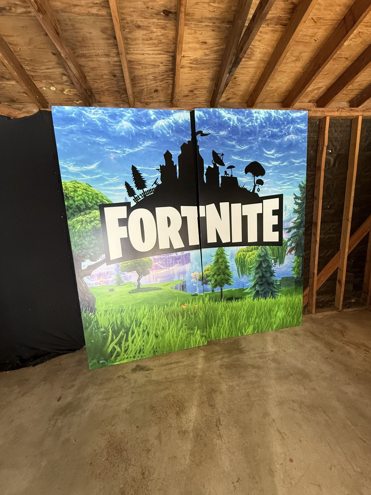 Fortnite Backdrop Birthday Decoration Wall 8*8